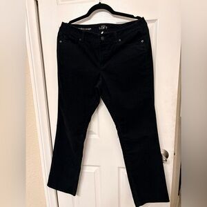 Ann Taylor LOFT Black Modern Corduroy Straight Pants